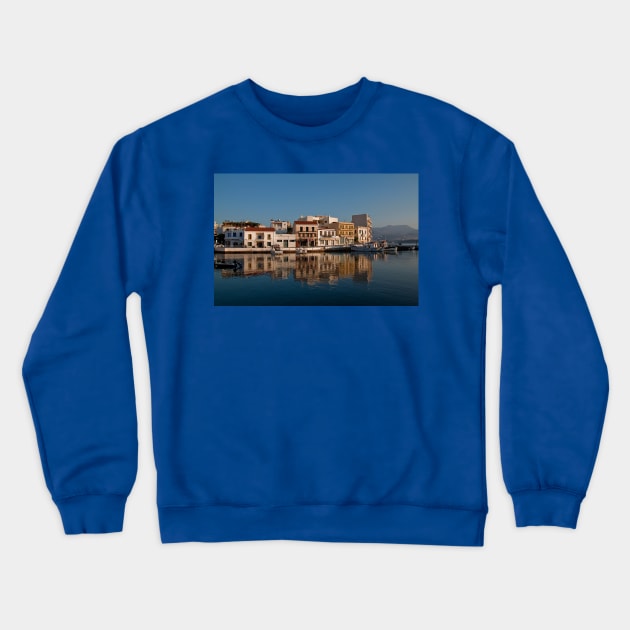 Greece. Grete. Agios Nikolaos. Harbor. Crewneck Sweatshirt by vadim19